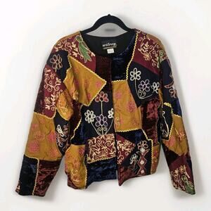 NTW Wilroy Limited Edition Vtg Multicolor Patchwork Embellished Jacket Coat 10